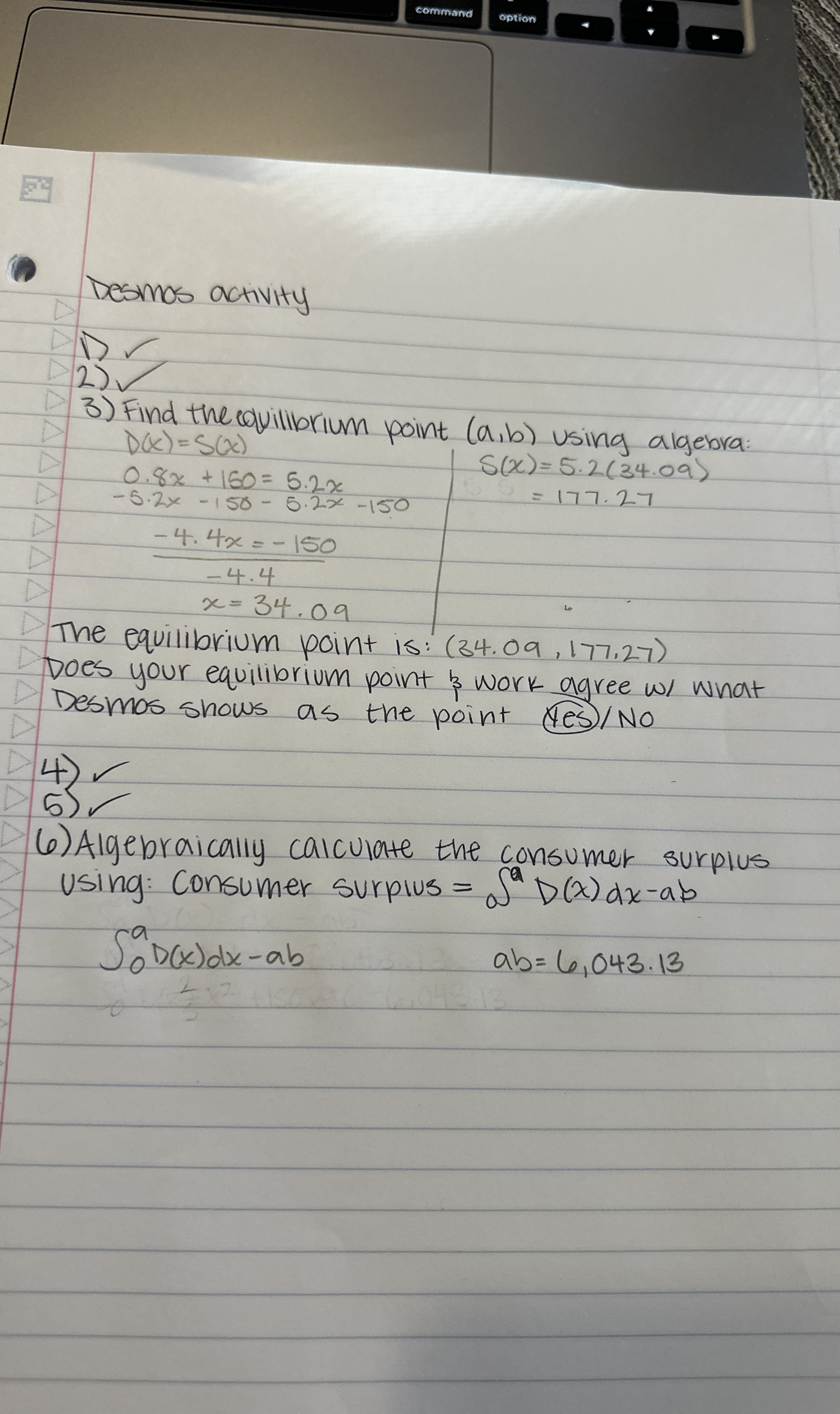 option Desmos activity D ) 3 ) Find the