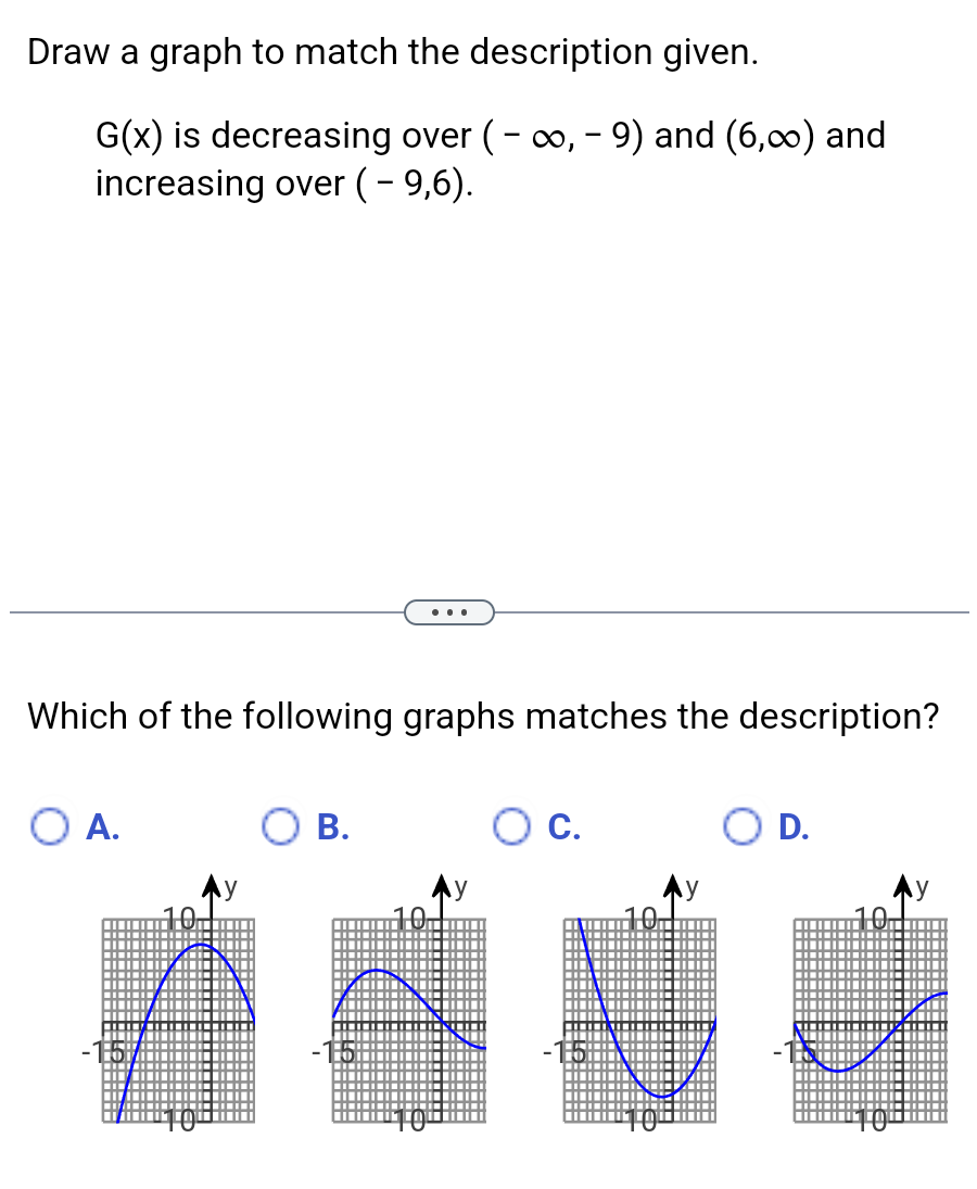 Draw a graph to match the description given. G (