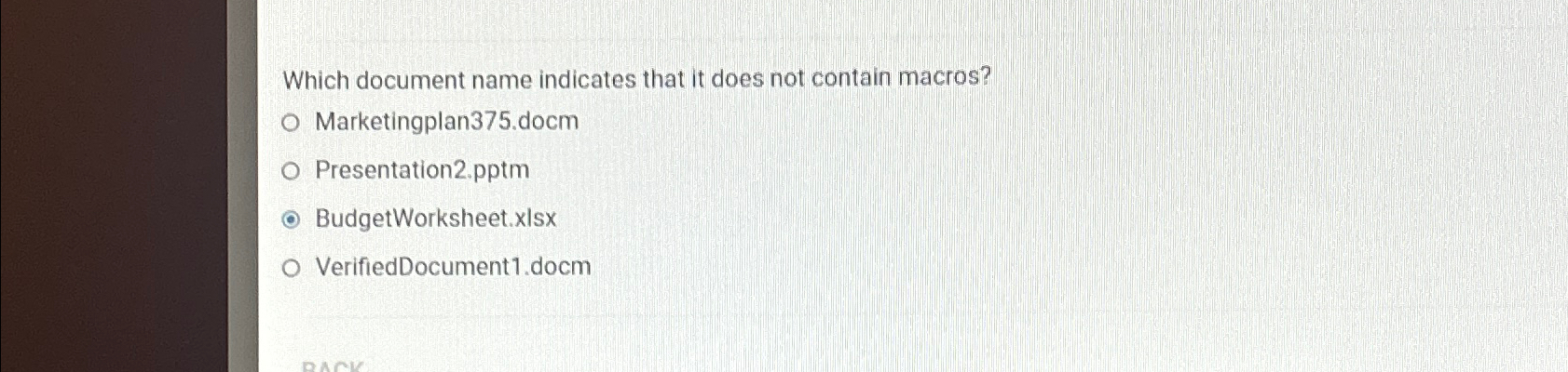 Which document name indicates that it does not