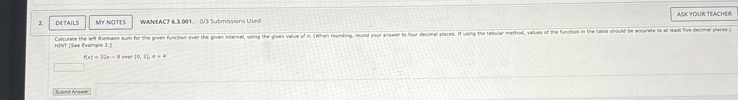 WANEAC 7 6 . 3 . 0 0 1 . 0 3 Submissions Used