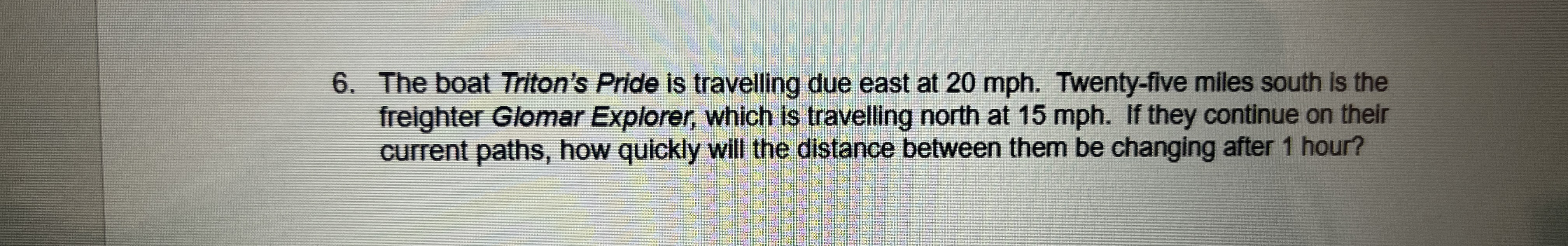 How to solve The boat Triton's Pride is
