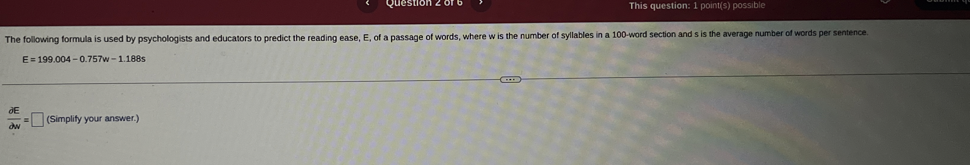 E = 1 9 9 . 0 0 4 - 0 . 7 5 7 w - 1 . 1 8 8 s d e
