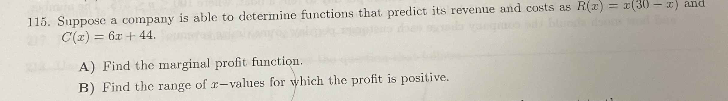 Suppose a company is able to determine functions