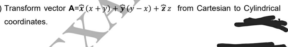 Transform vector A = tilde ( x ) ( x + y ) +