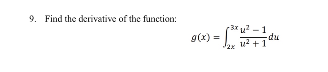 Find the derivative of the function: g ( x ) = 2