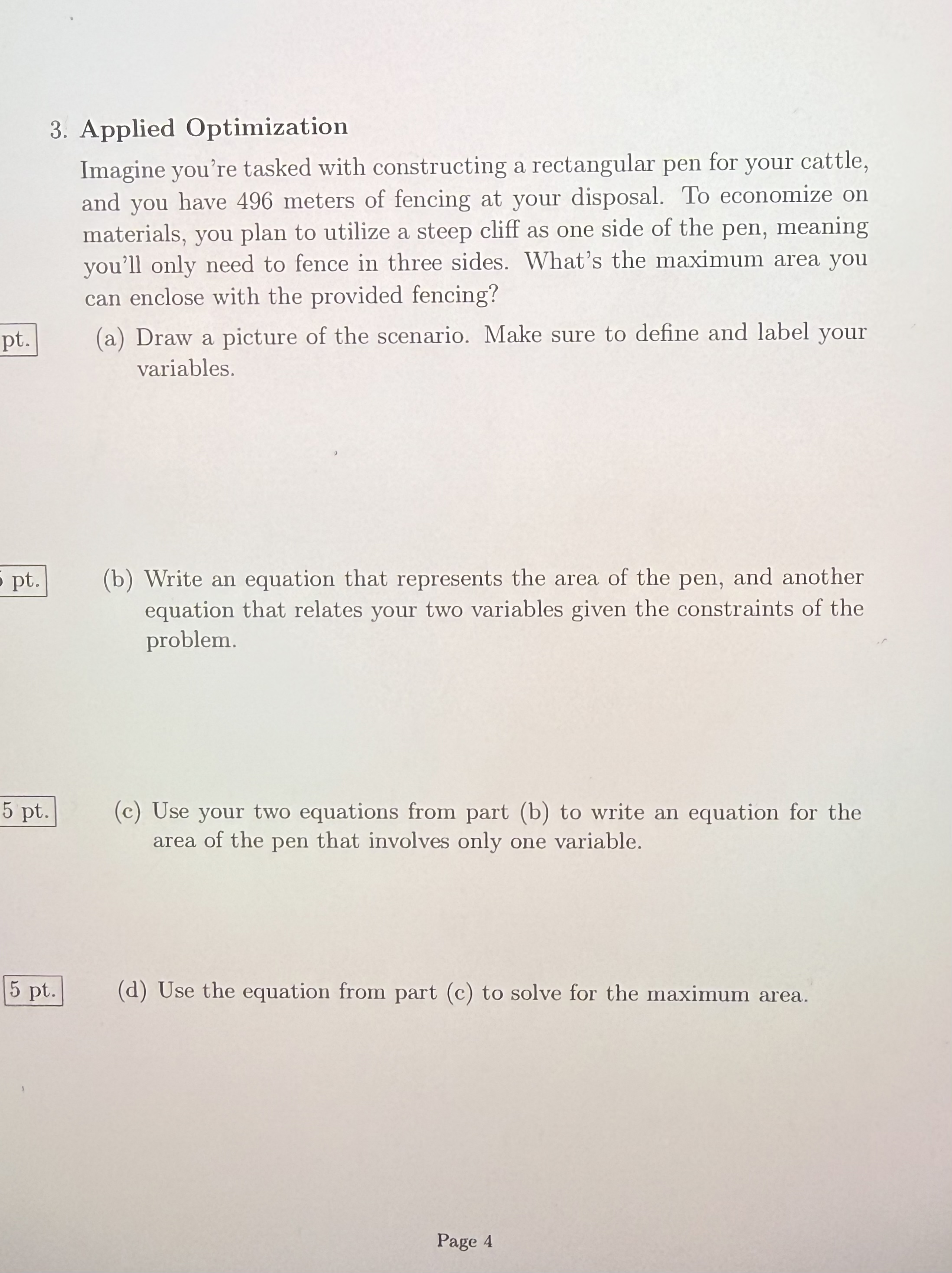 Applied Optimization Imagine you're tasked with