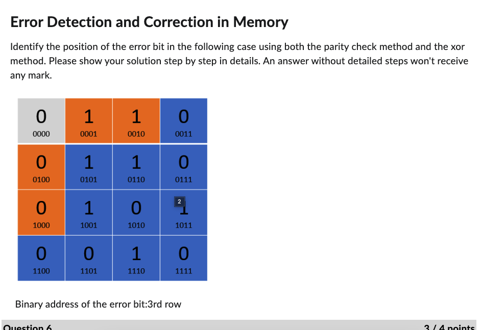 Error Detection and Correction in Memory Identify