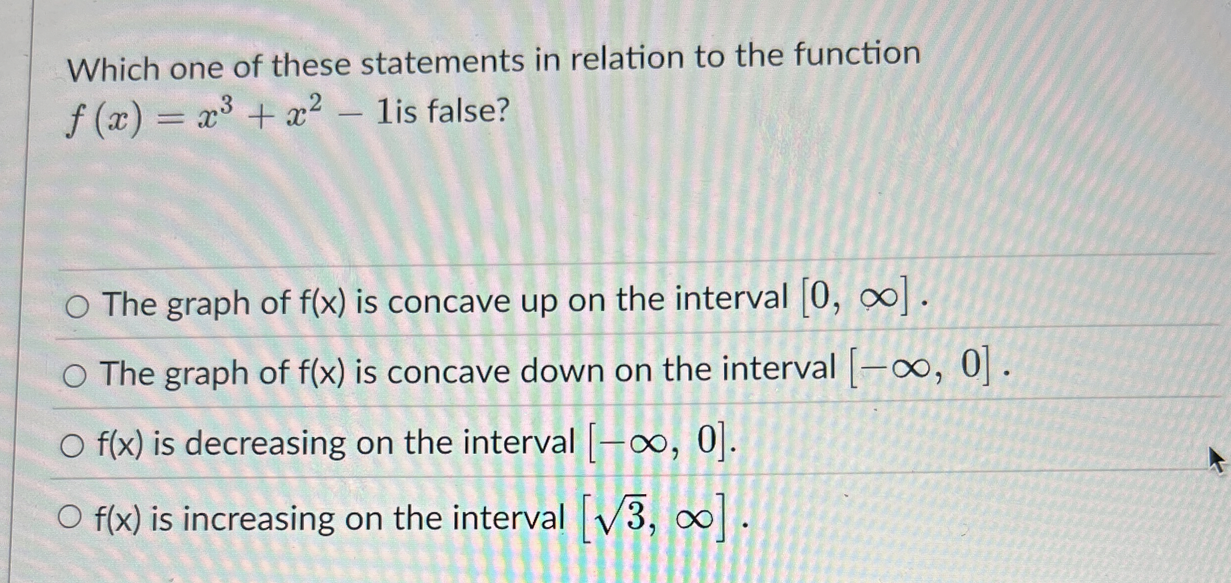 Which one of these statements in relation to the