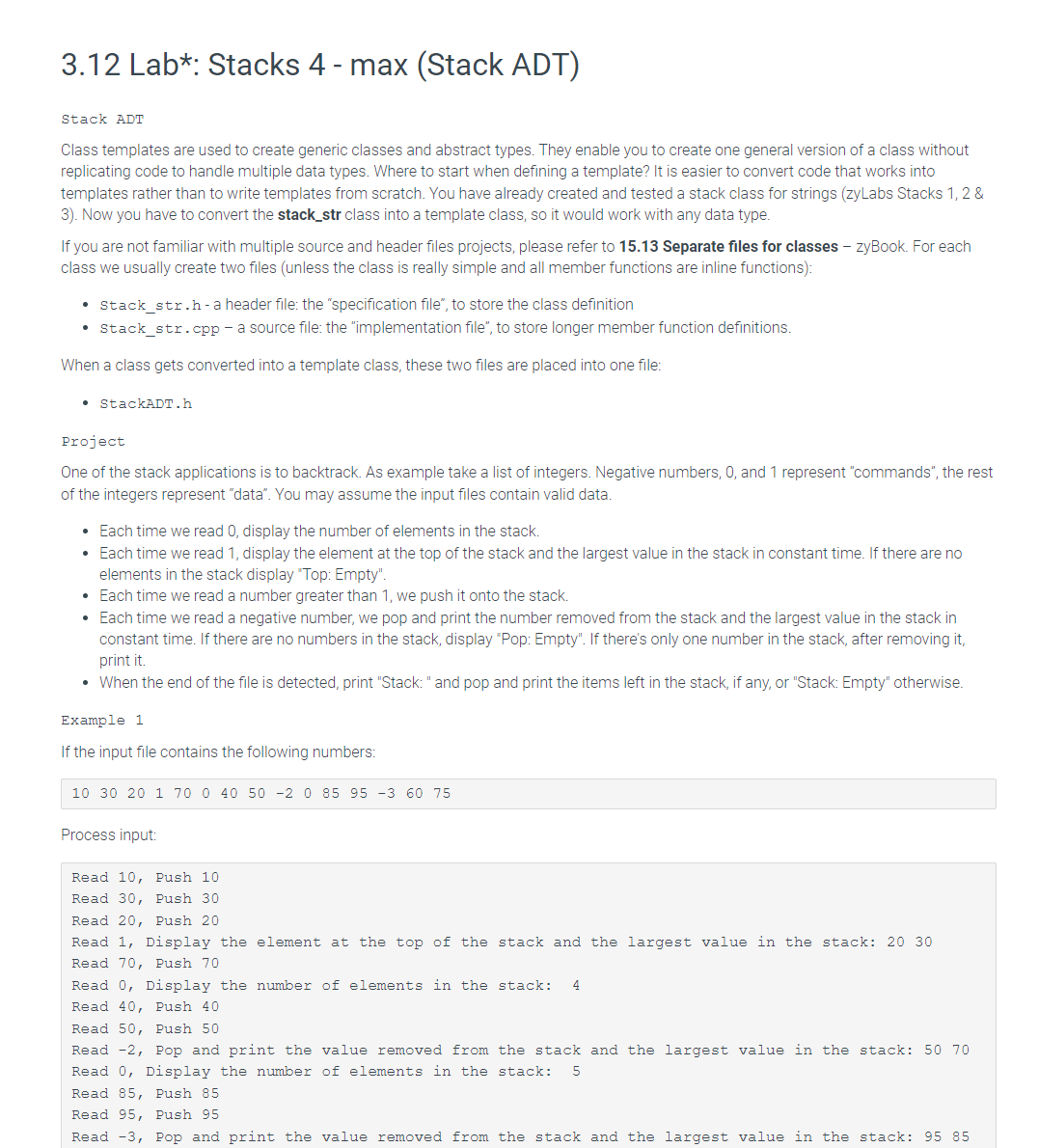 Solve: header file #ifndef STACK _ ADT #define