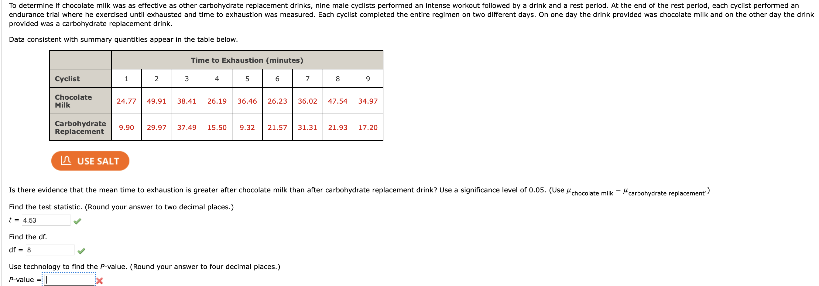 Can you please help me find the p value with the