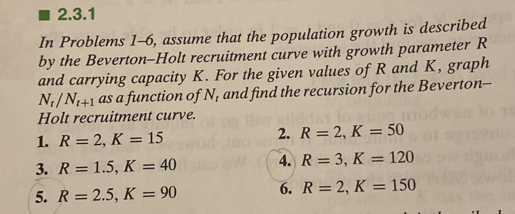 2 . 3 . 1 In Problems 1 - 6 , assume that the