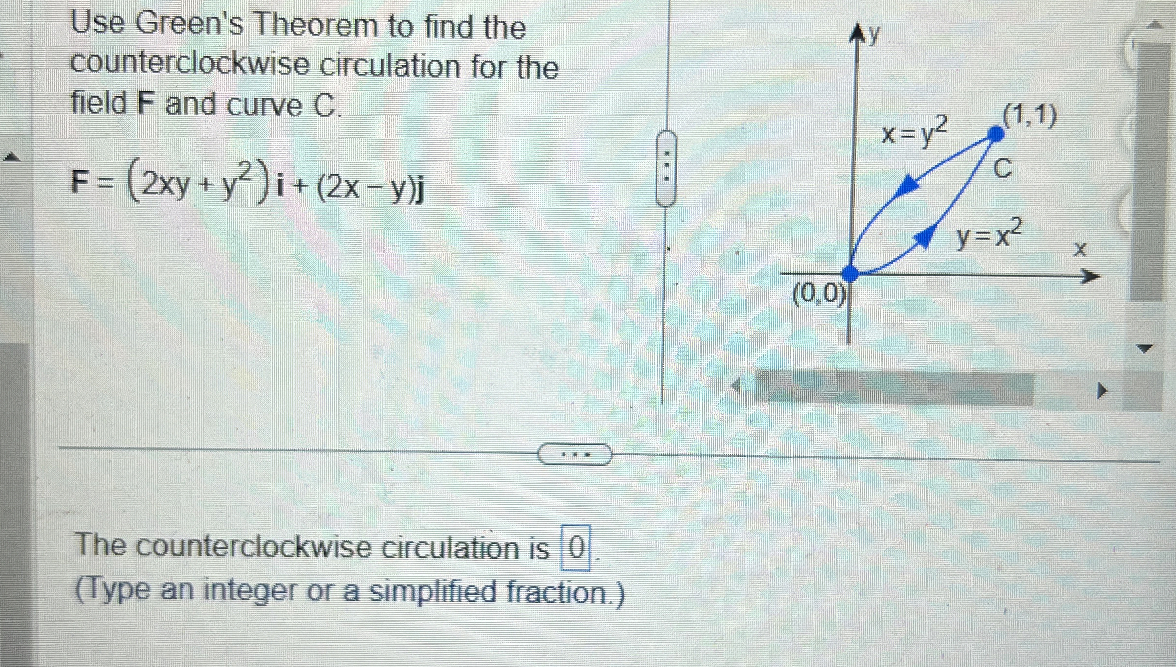 Use Green's Theorem to find the counterclockwise