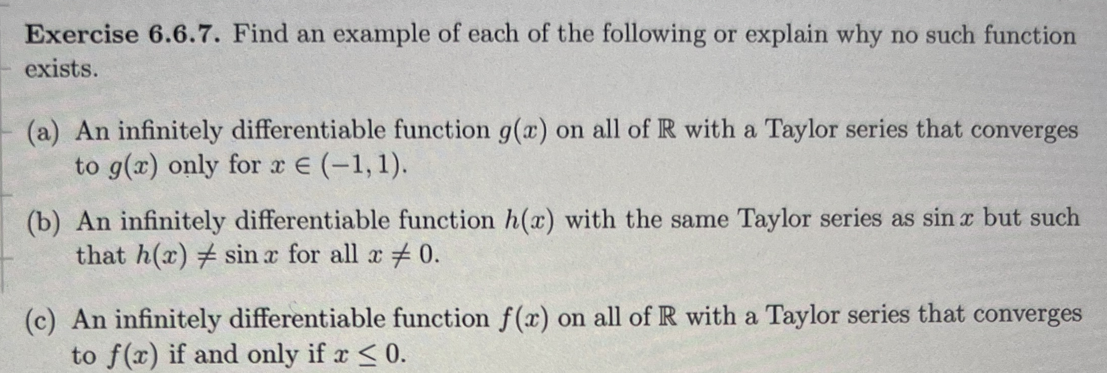 I BELIEVE THEY ALL EXIST. PLEASE FIND EXAMPLES