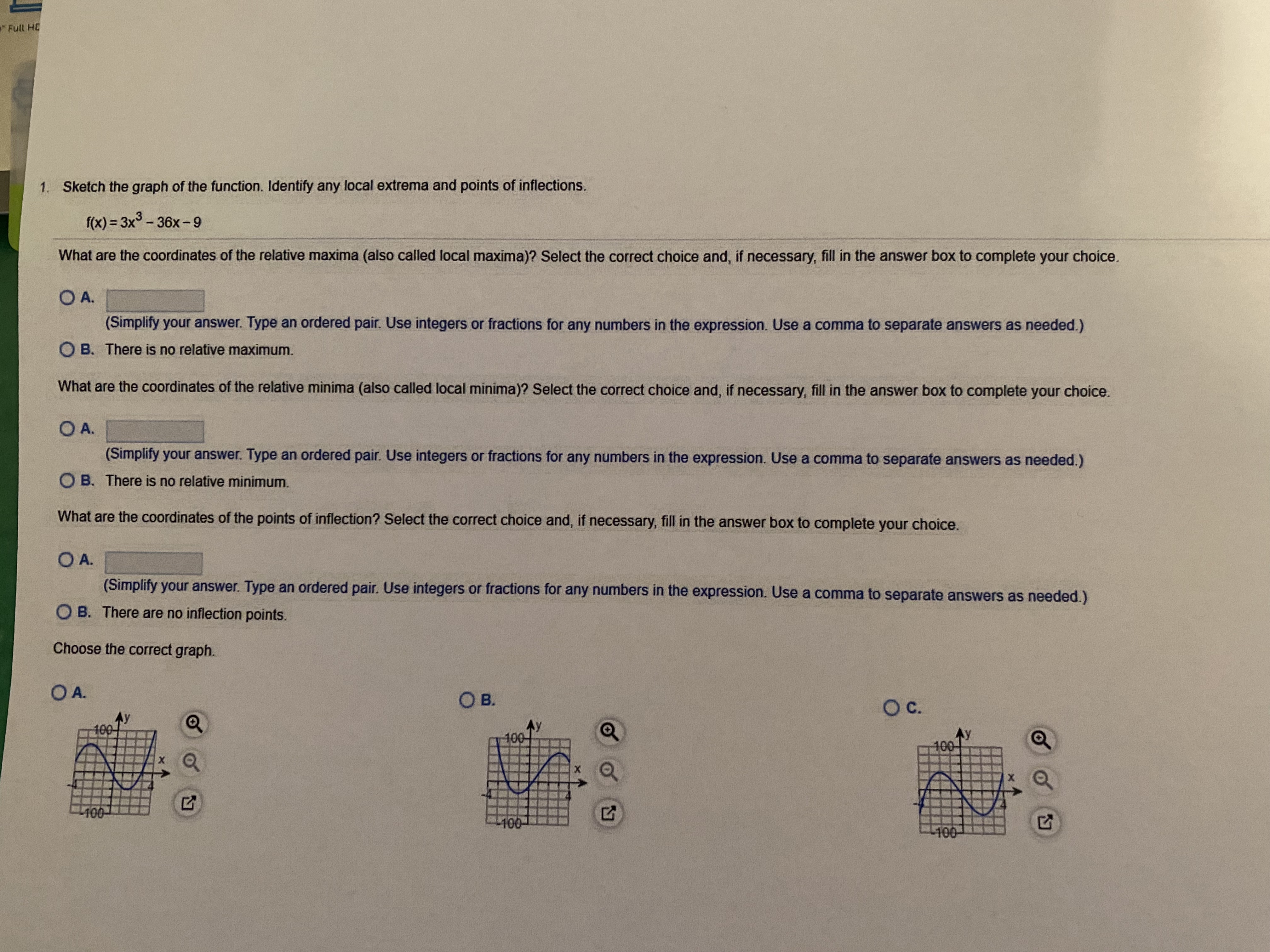 1 . Sketch the graph of the function. Identify