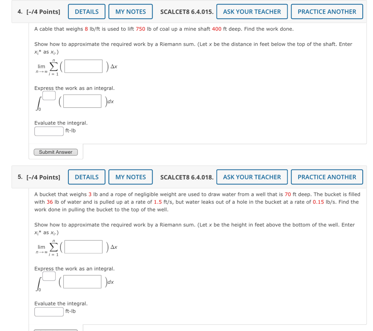 [ - / 4 Points ] SCALCET 8 6 . 4 . 0 1 5 . A