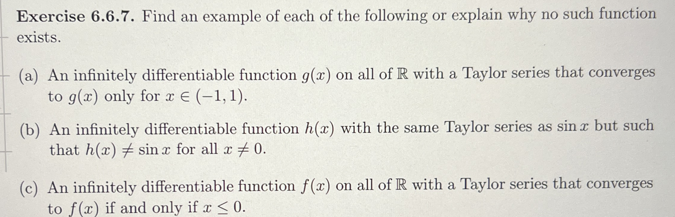 PLEASE SHOW THE EXAMPLE AND THE TAYLOR SERIES!