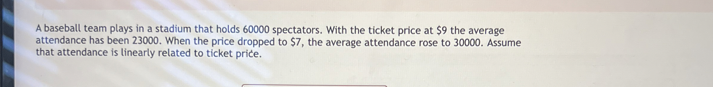 A baseball team plays in a stadium that holds 6 0