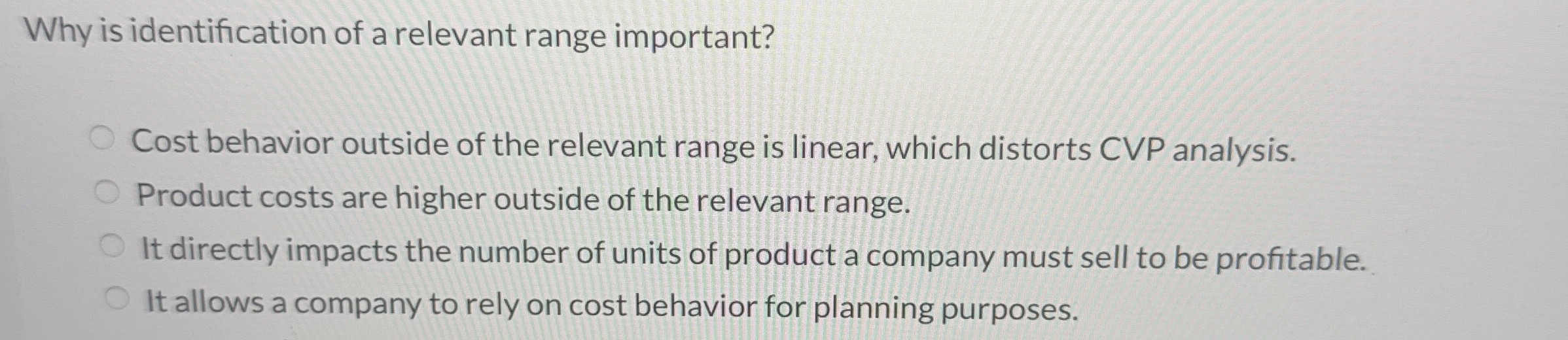 Why is identification of a relevant range