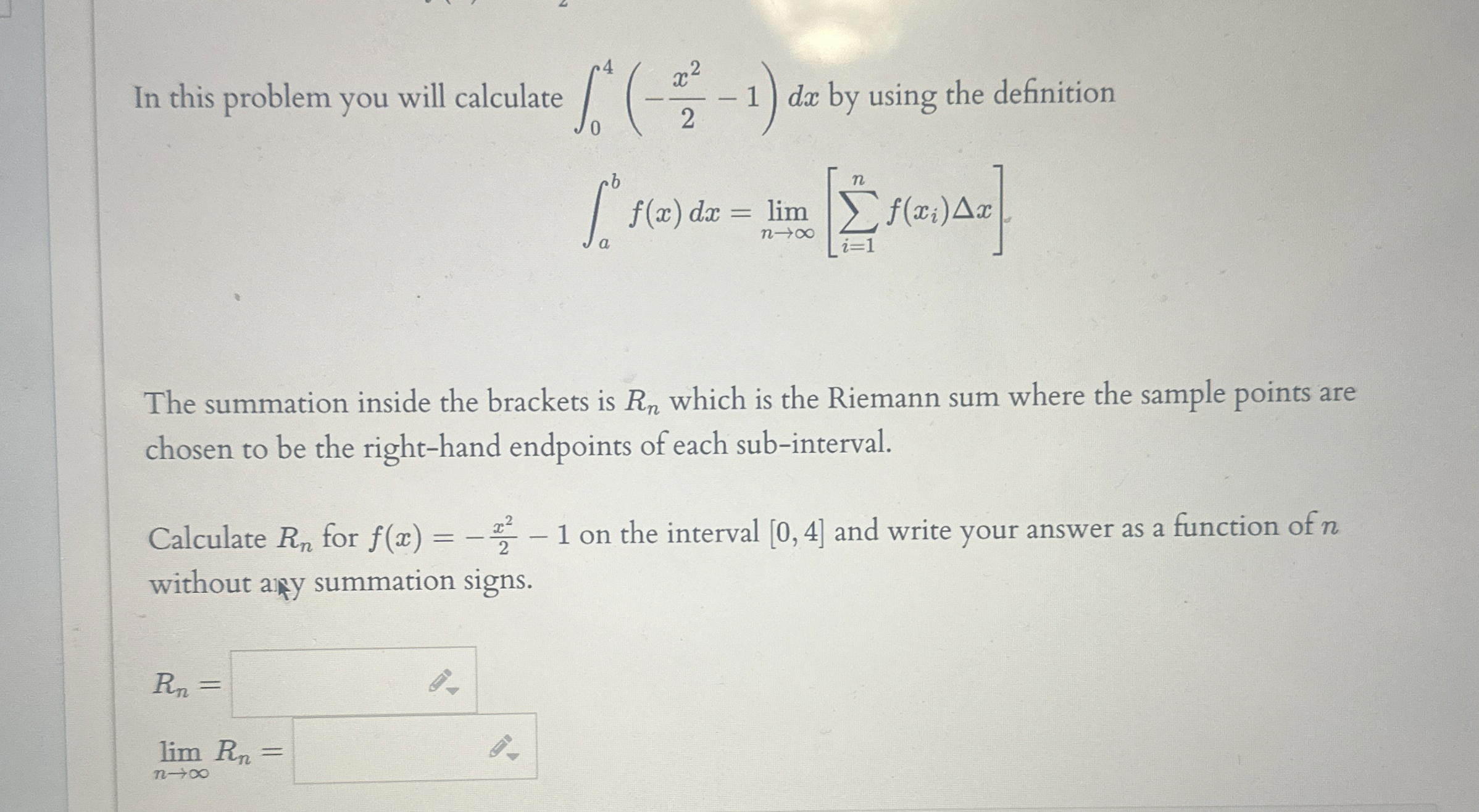 In this problem you will calculate 0 4 ( - x 2 2