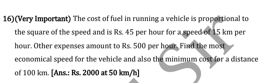 ( Very Important ) The cost of fuel in running a