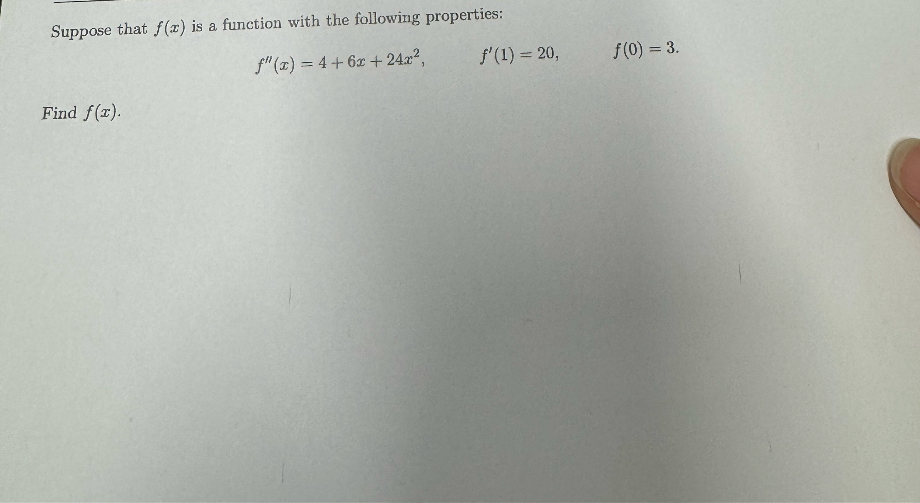 Suppose that f ( x ) is a function with the