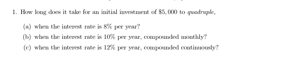 How long does it take for an initial investment