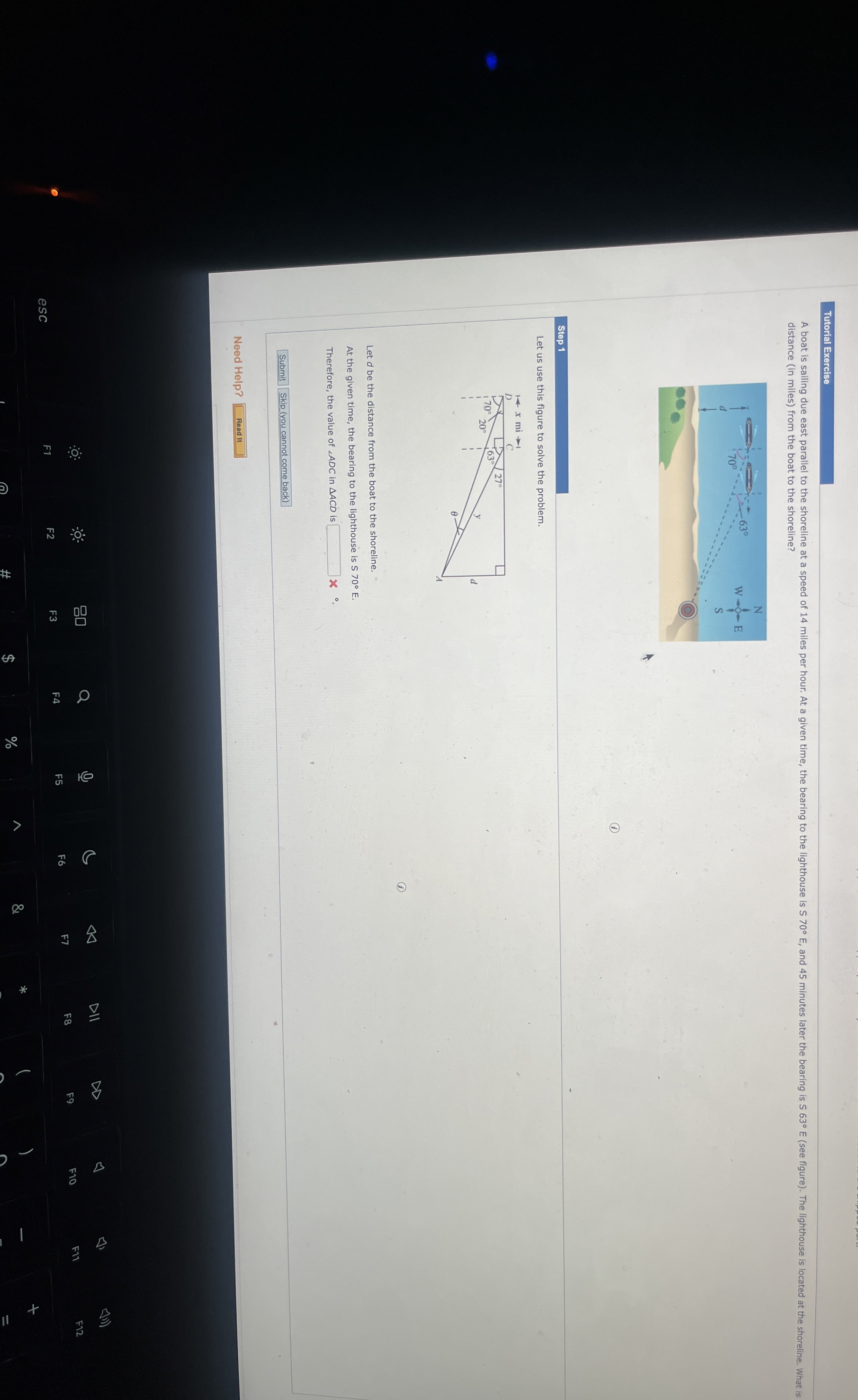 Tutorial Exercise distance ( in miles ) from the