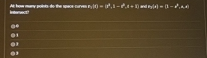 At how many points do the space curves ( t 2 , 1