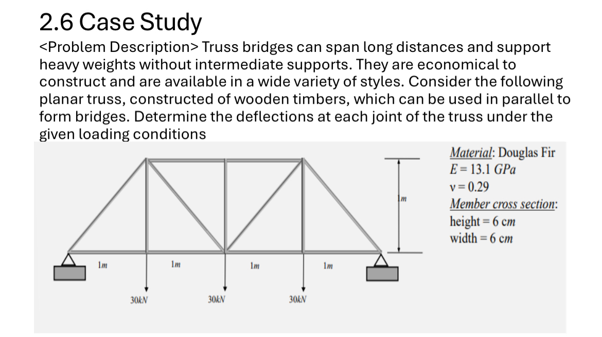 2 . 6 Case Study E = 1 3 . 1 GPa v = 0 . 2 9