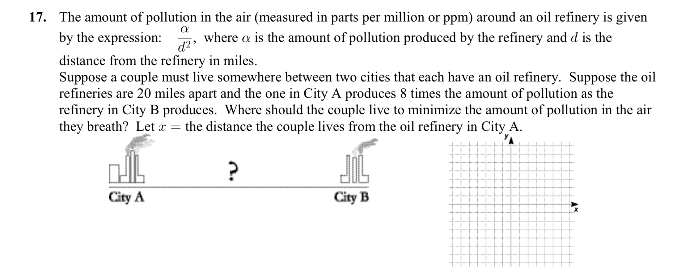 1 7 . The amount of pollution in the air (