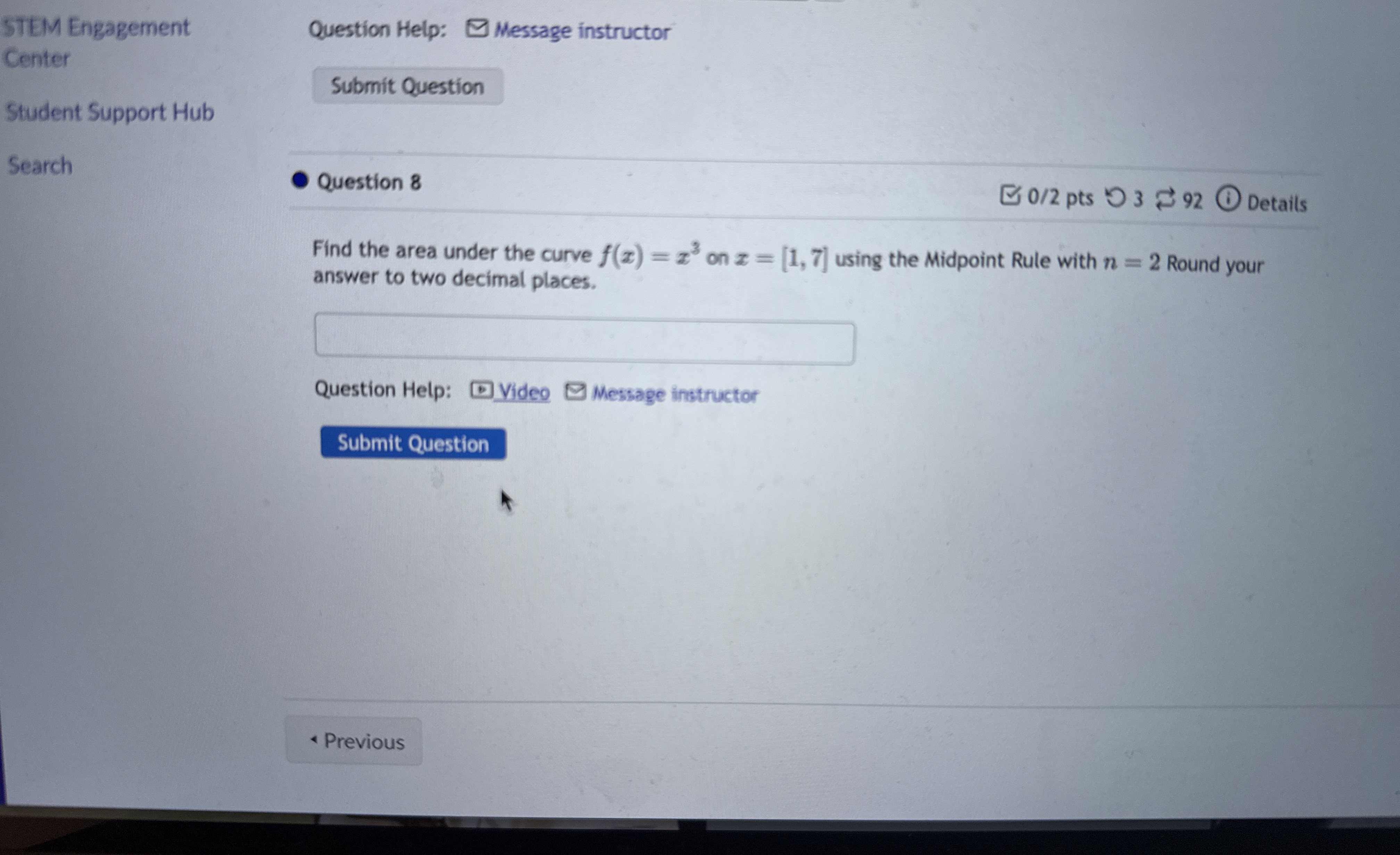 STEM Engagement Question Help: Message instructor