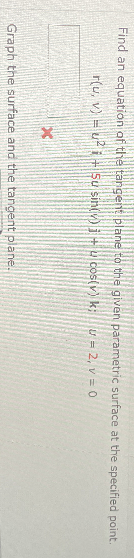Find an equation of the tangent plane to the