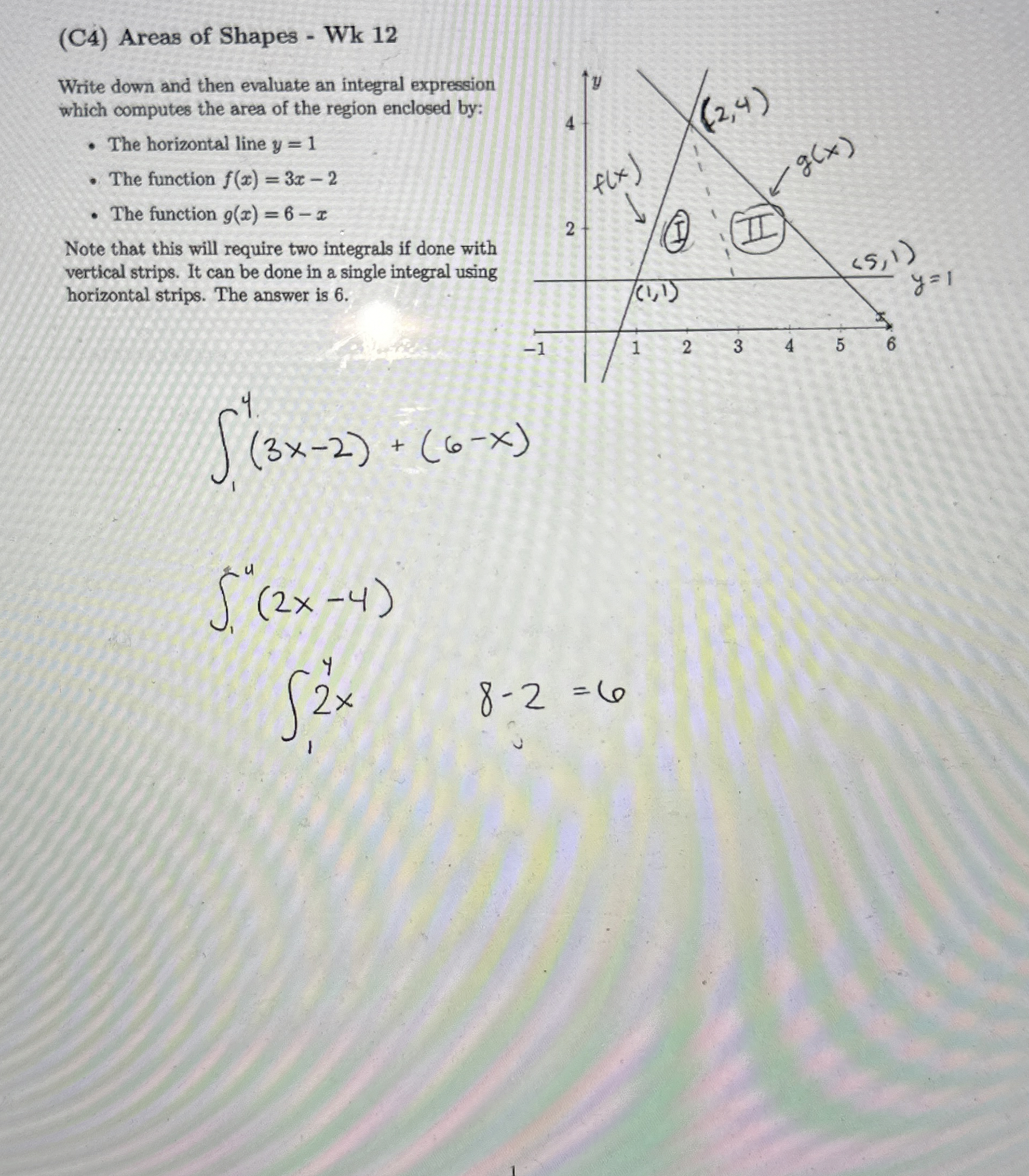 ( C 4 ) Areas of Shapes - Wk 1 2 Write down and