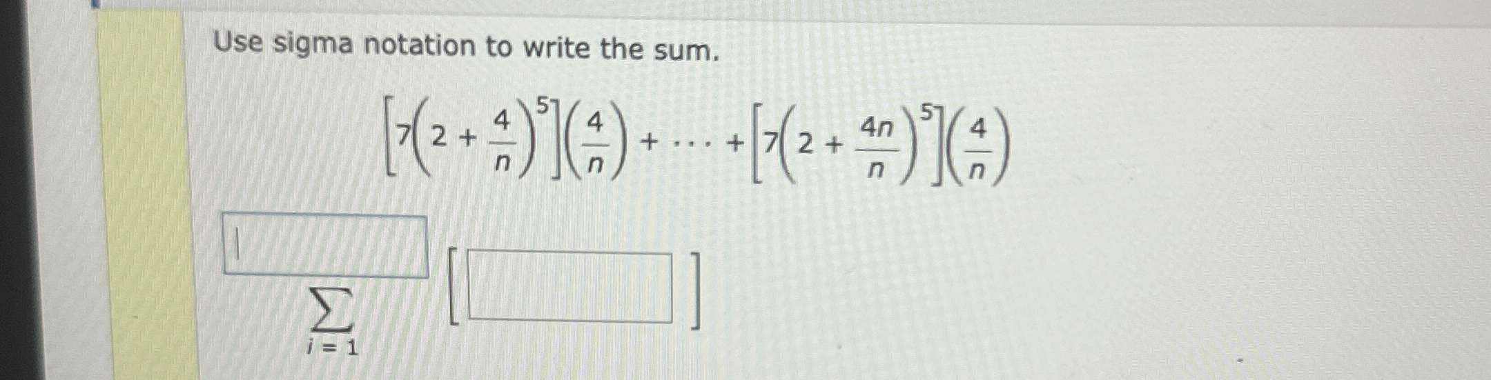Utilice la notaci n sigma para escribir la suma.