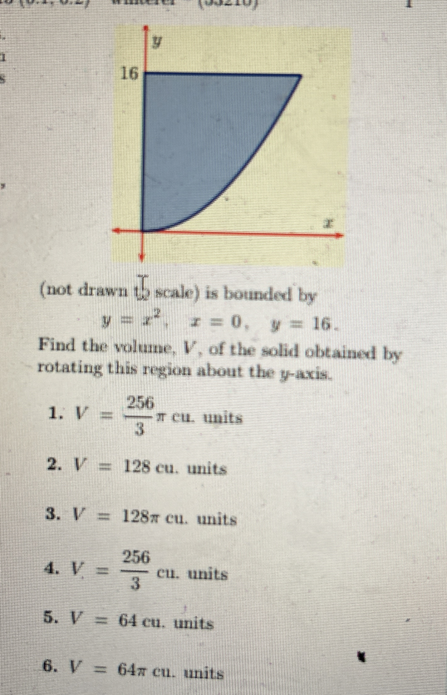 ( not drawn the scale ) is bounded by y = x 2 , x