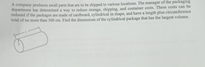 A company produces small parts that are to be