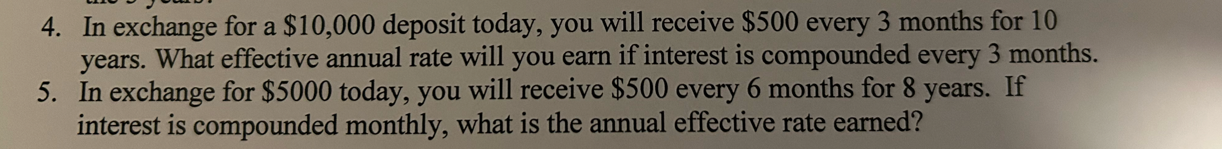 In exchange for a $ 1 0 , 0 0 0 deposit today,
