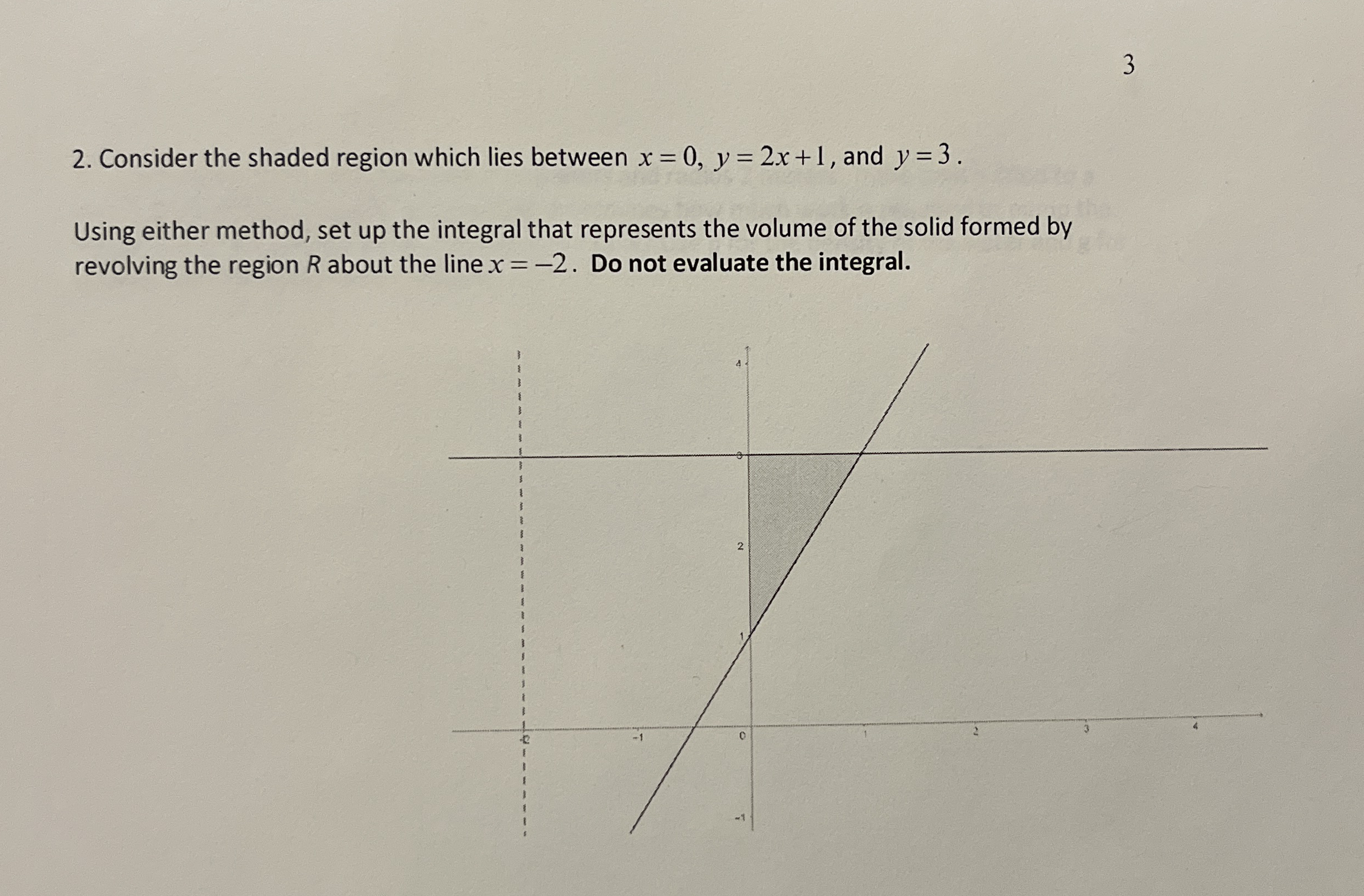 3 2 . Consider the shaded region which lies