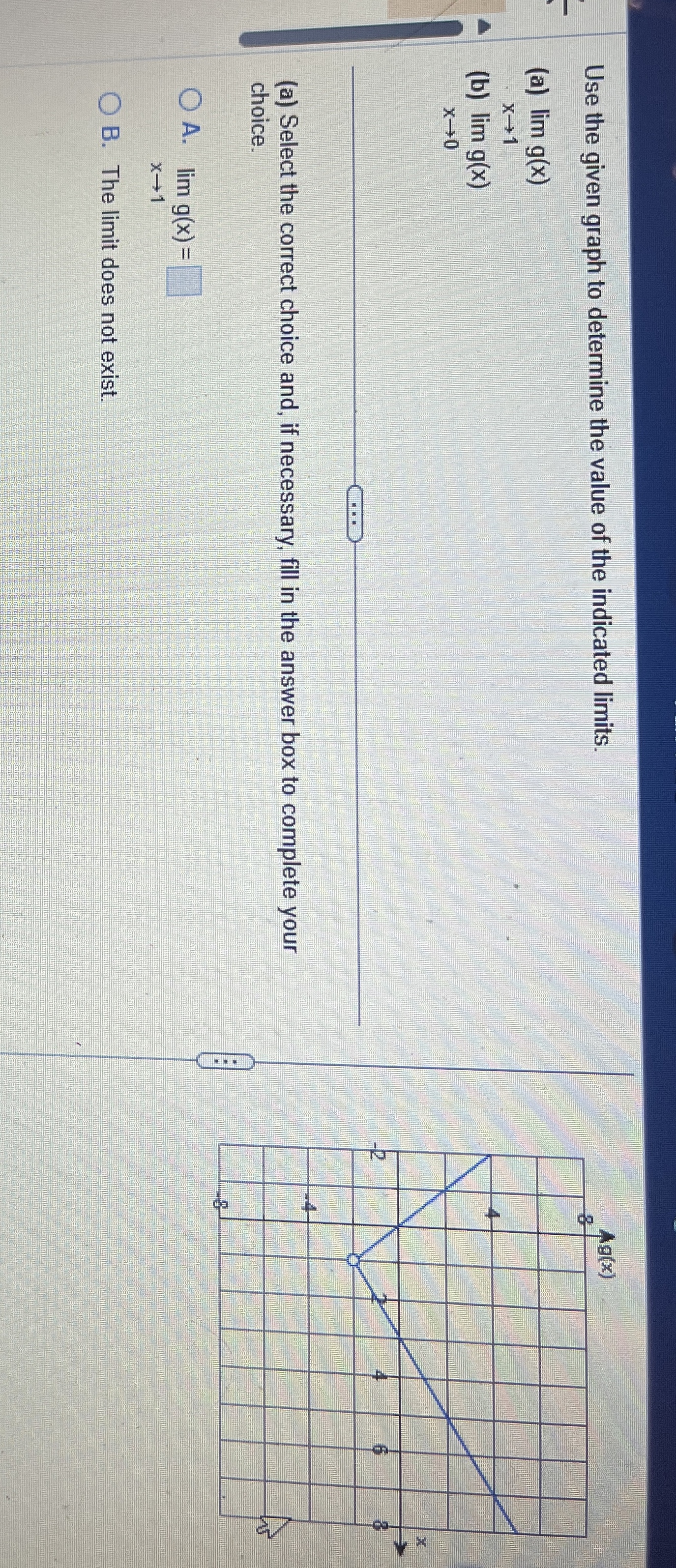 Use the given graph to determine the value of the