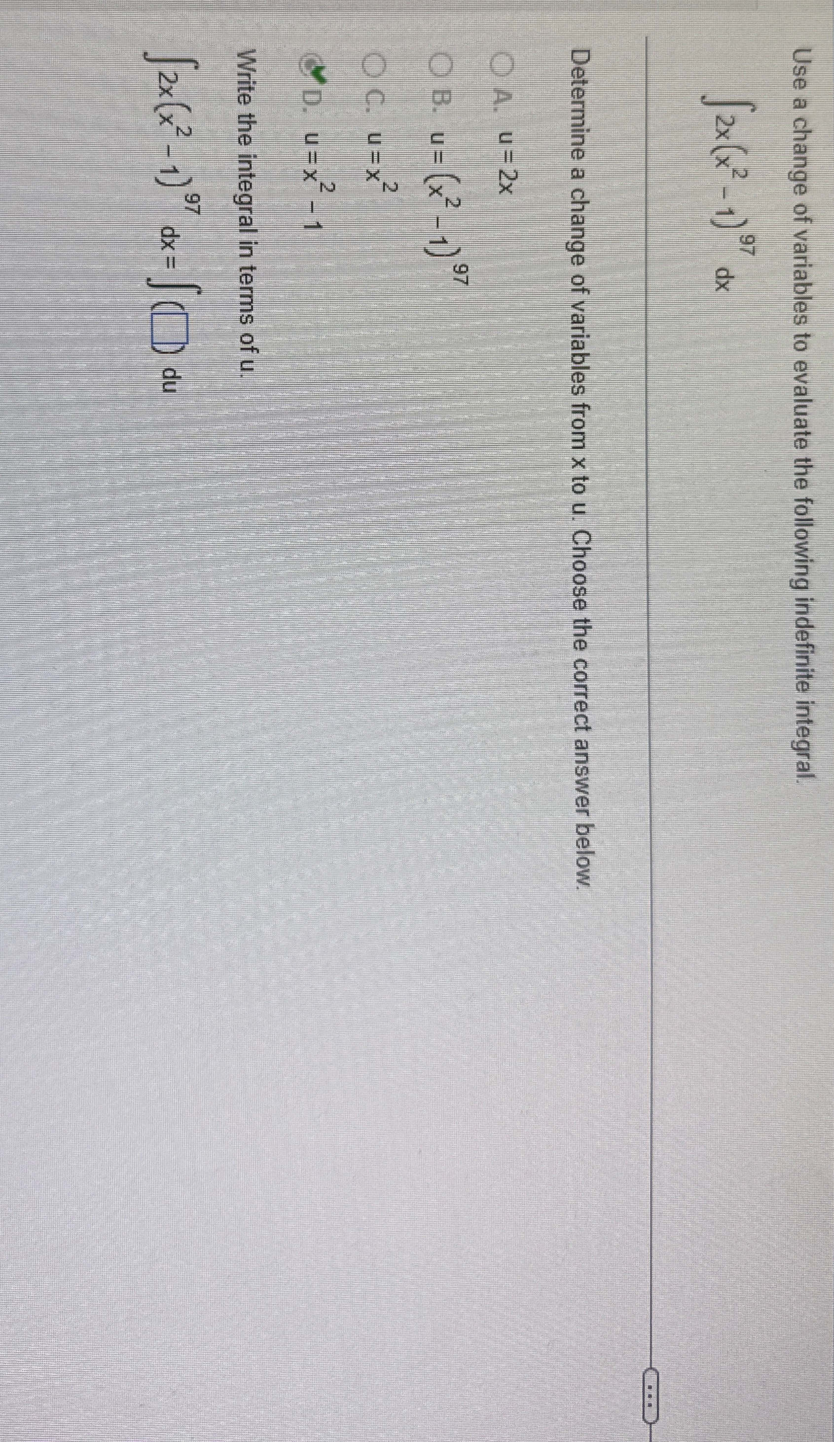 Use a change of variables to evaluate the