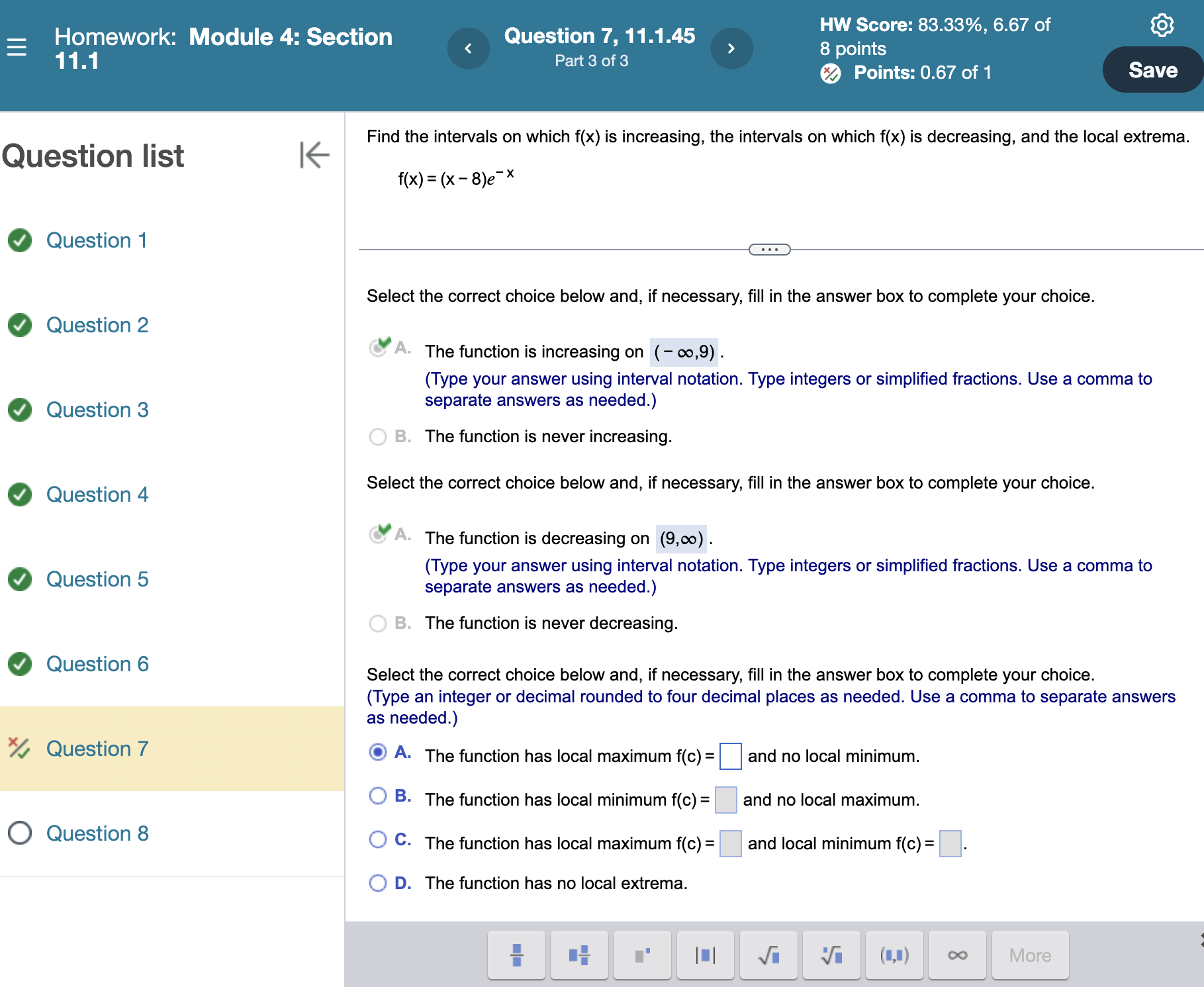 Find the intervals on which \ ( f ( x ) \ ) is