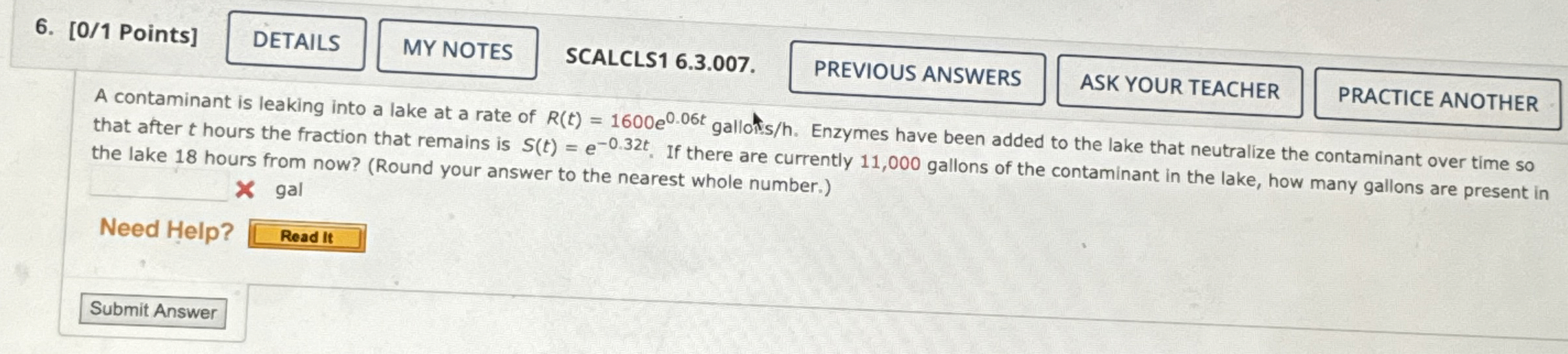 [ 0 / 1 Points ] SCALCLS 1 6 . 3 . 0 0 7 . A