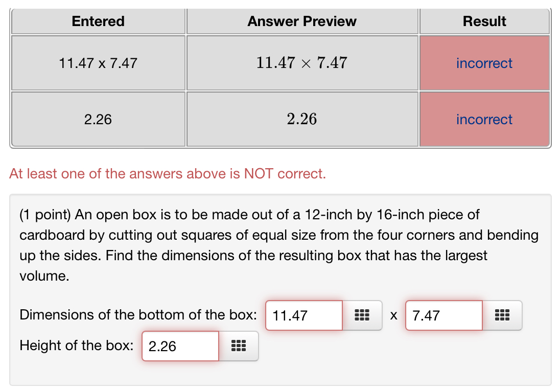 At least one of the answers above is NOT correct.