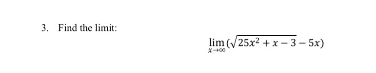 Find the limit: lim x ( 2 5 x 2 + x - 3 2 - 5 x )