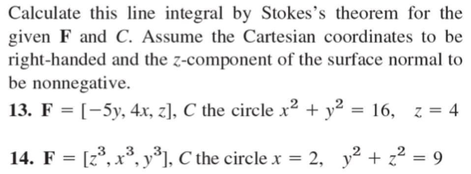 Calculate this line integral by Stokes's theorem