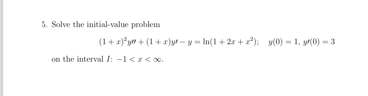 Solve the initial - value problem ( 1 + x ) 2 y '