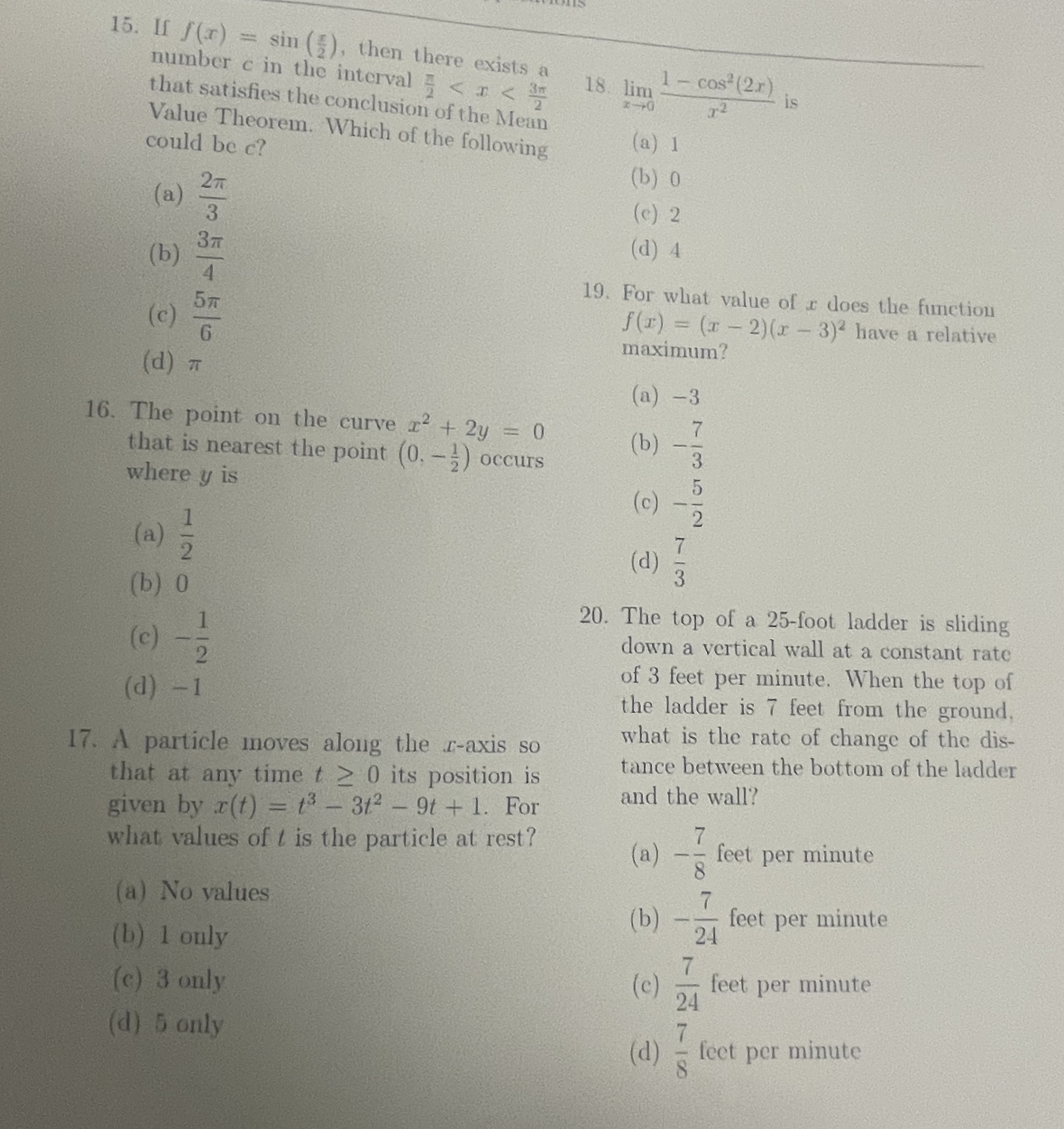 If f ( x ) = s i n ( x 2 ) , then there exists a