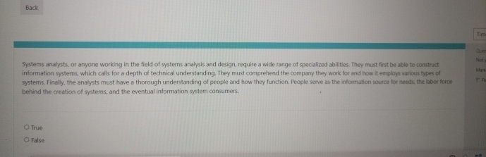 Back Systems analysts, or anyone working in the