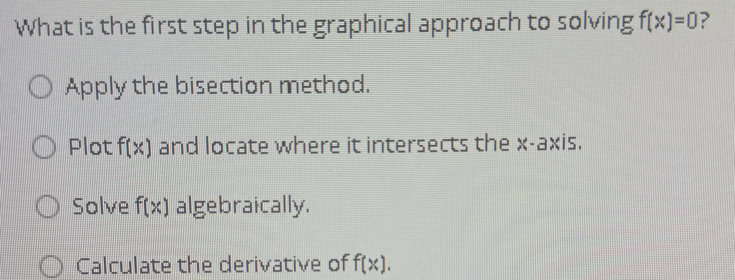 What is the first step in the graphical approach