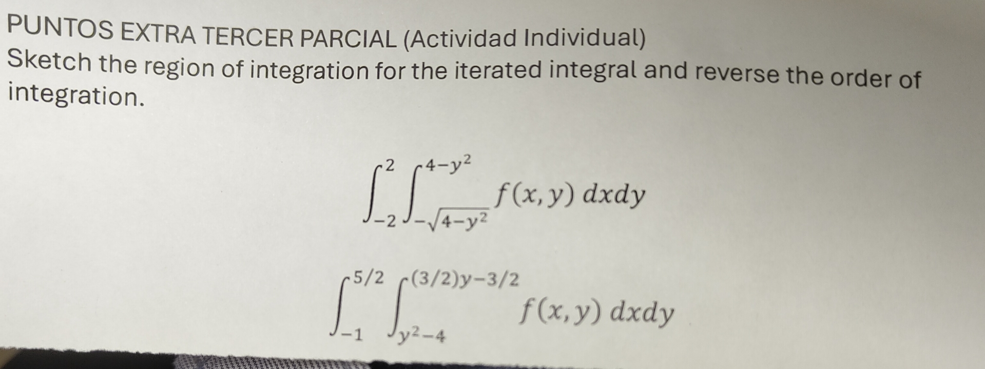 PUNTOS EXTRA TERCER PARCIAL ( Actividad